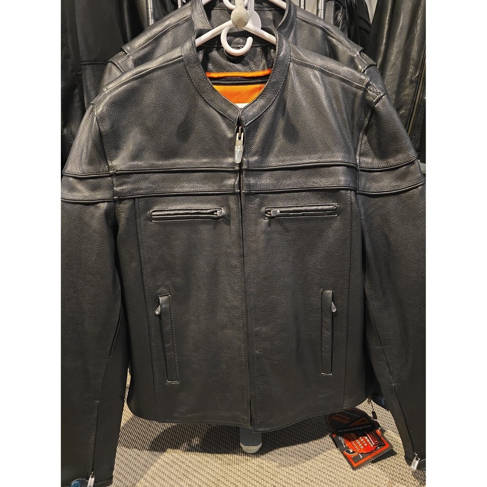Daniel Smart DS701 Enforcer V2 Men's Leather Motorcycle Jacket Sz XL
